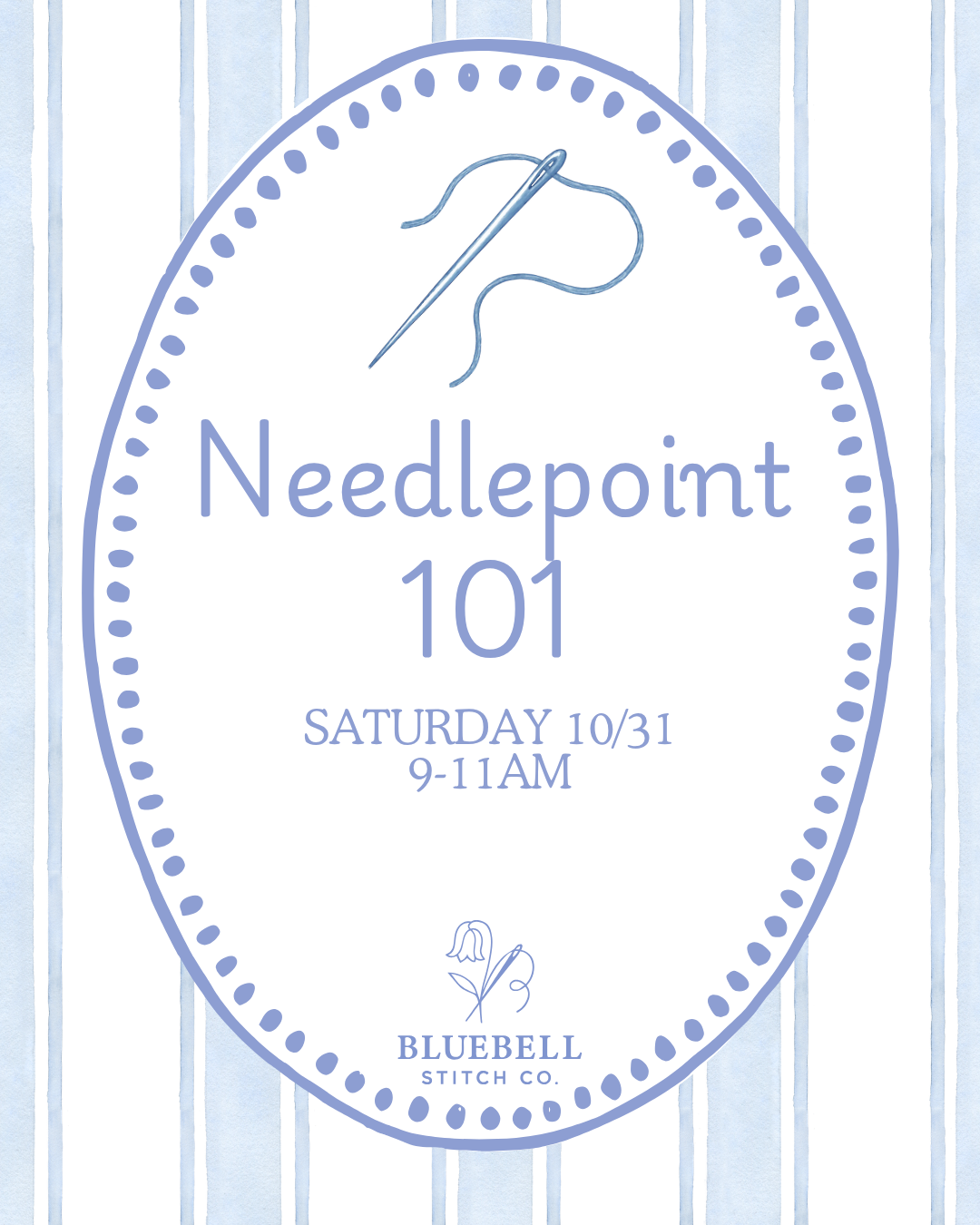 Needlepoint 101 - Saturday October 31st